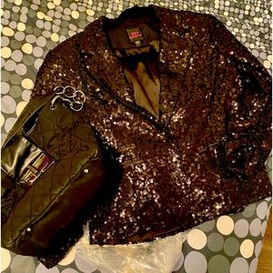 B2be black sequins jacket